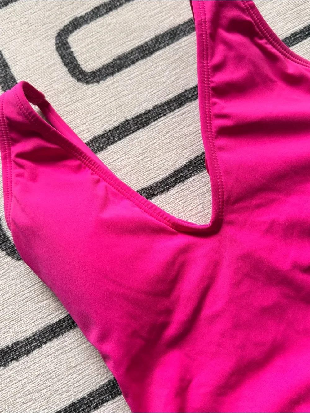 TA3 Plungey Hi Cut One Piece Swimsuit in Hot Pink - Picture 8 of 9